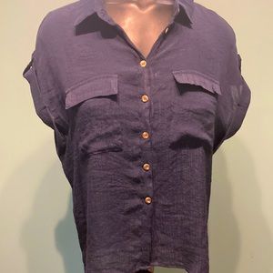 Timing Button Down Blouse